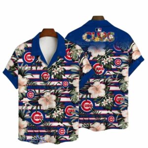 Chicago cubs hibiscus stripes hawaiian shirt 1.jpg
