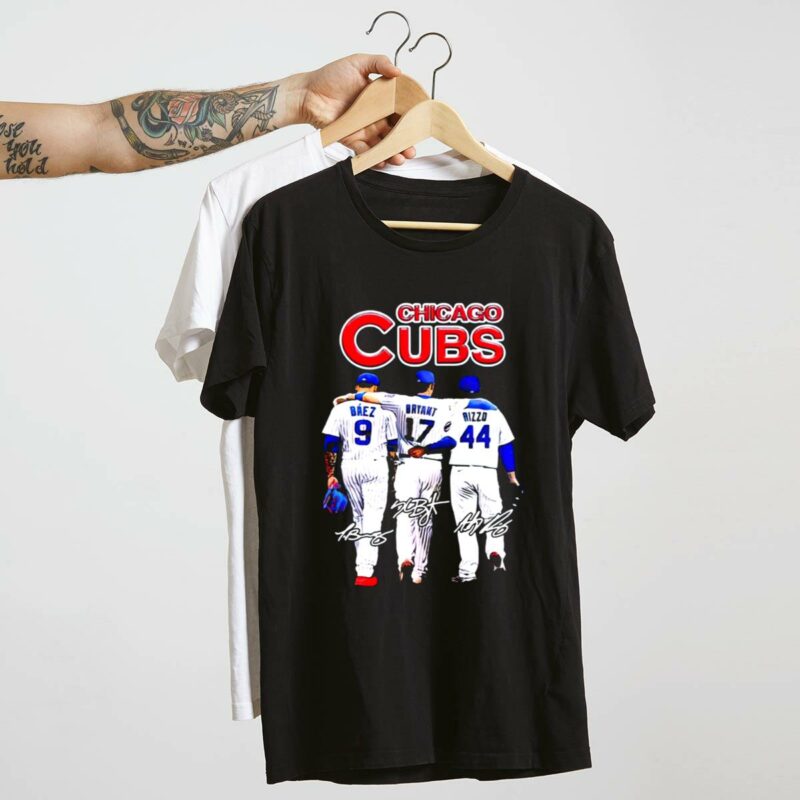 Chicago cubs javier baez kris bryant anthony rizzo signatures t shirt 4 4.jpg