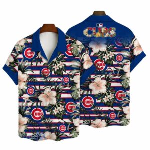 Chicago cubs major league baseball floral flower hawaiian shirt 1.jpg