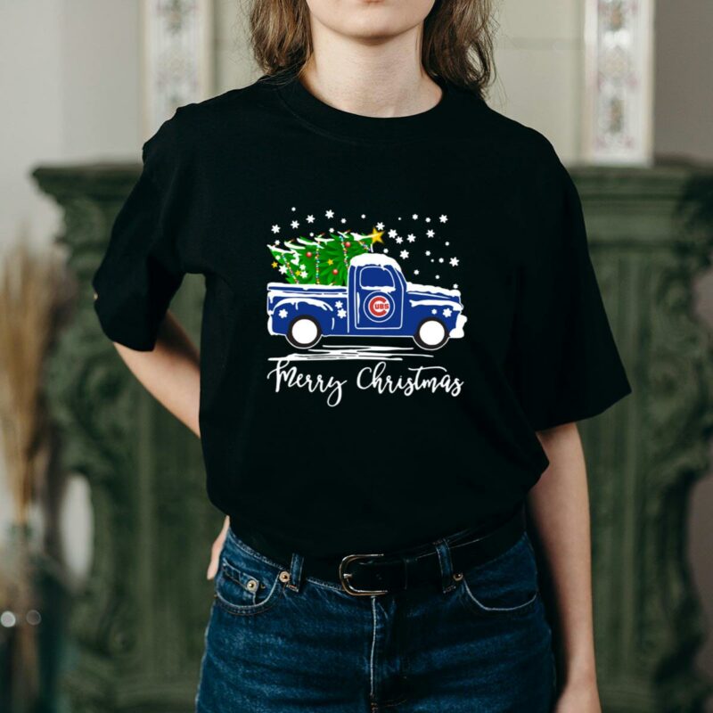 Chicago cubs merry christmas christmas tree truck shirt t shirt 2 2.jpg