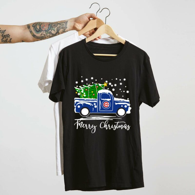 Chicago cubs merry christmas christmas tree truck shirt t shirt 4 4.jpg