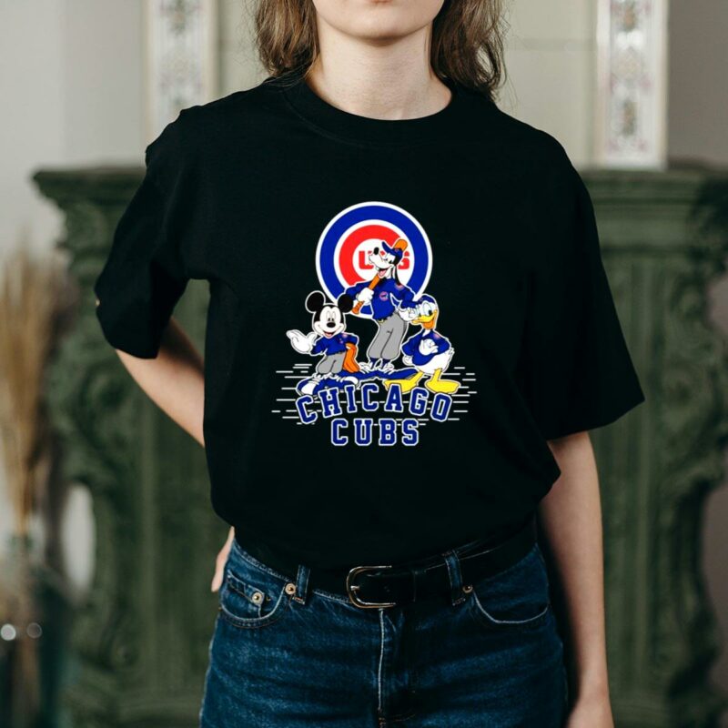 Chicago cubs mickey mouse donald duck goofy baseball t shirt 2 2.jpg