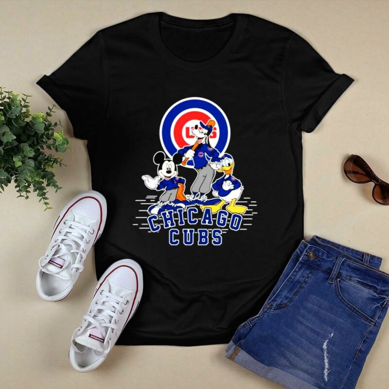 Chicago cubs mickey mouse donald duck goofy baseball t shirt 0.jpg