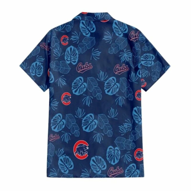 Chicago cubs monstera jungle floral leafs hawaiian shirt 3.jpg