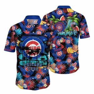 Chicago cubs pineapple flower beach summer hawaiian shirt 1.jpg