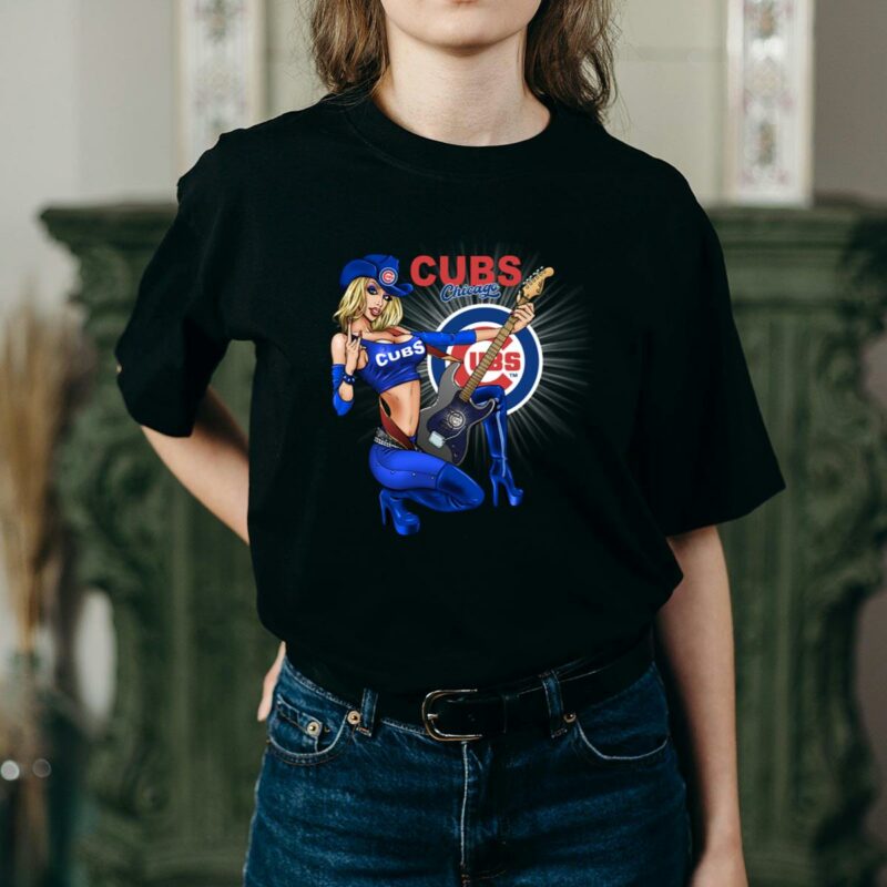 Chicago cubs rock and roll girl playing guitar t shirt 2 2.jpg