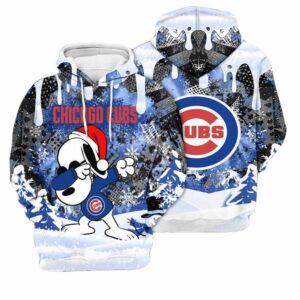 Chicago cubs snoopy dabbing the peanuts merry christmas 3d hoodie 1.jpg