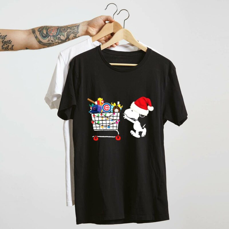 Chicago cubs snoopy pushing cart full of christmas shirt t shirt 4 4.jpg