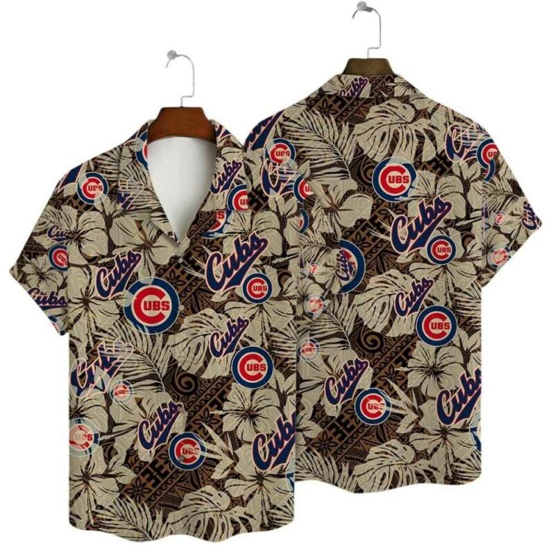 Chicago cubs tropical brown leaf hawaiian shirt 1.jpg