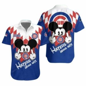 Chicago cubs with mickey mouse haters gonna hate hawaiian shirt 1.jpg
