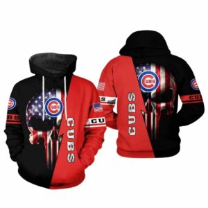 Chicago cubs with skull punisher flag american for 4th of july 3d hoodie 1.jpg