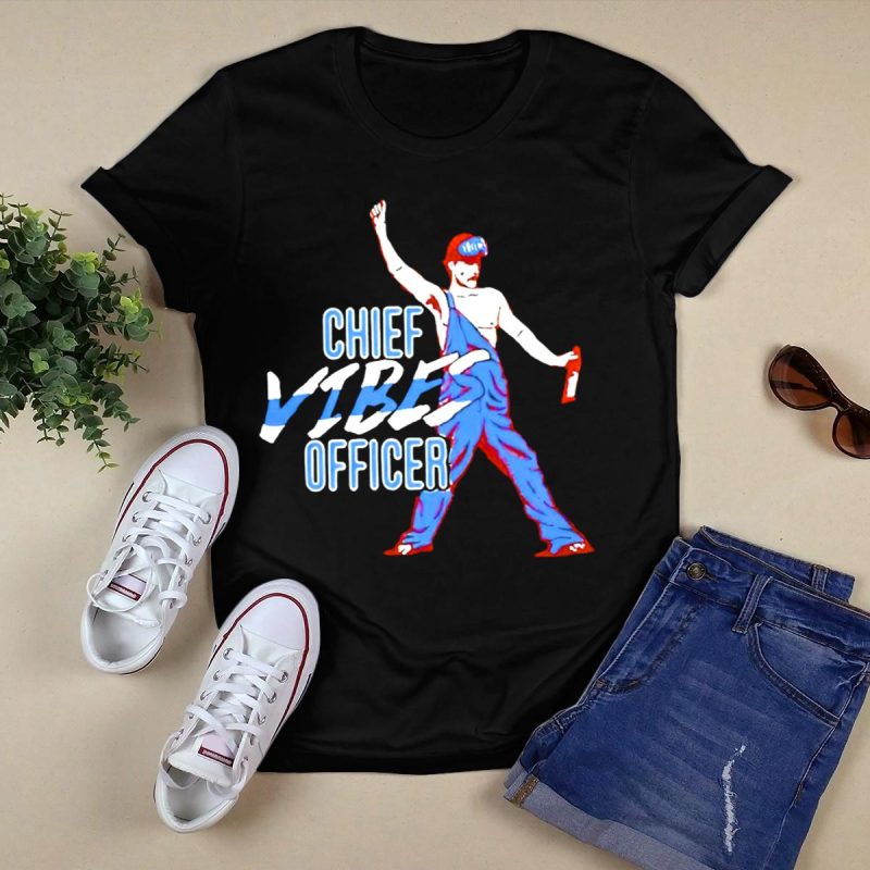 Garrett Stubbs Philadelphia Phillies Chief Vibes Officer T-Shirt for Fans - Image 5