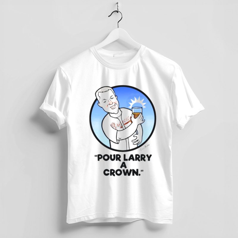 Chipper Jones Braves Crown Baseball Caricature T-Shirt For Fans - Image 4
