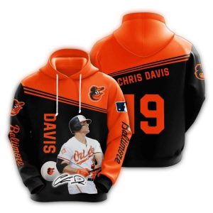 Chris Davis Baltimore Orioles All-Over Print Hoodie For Fans