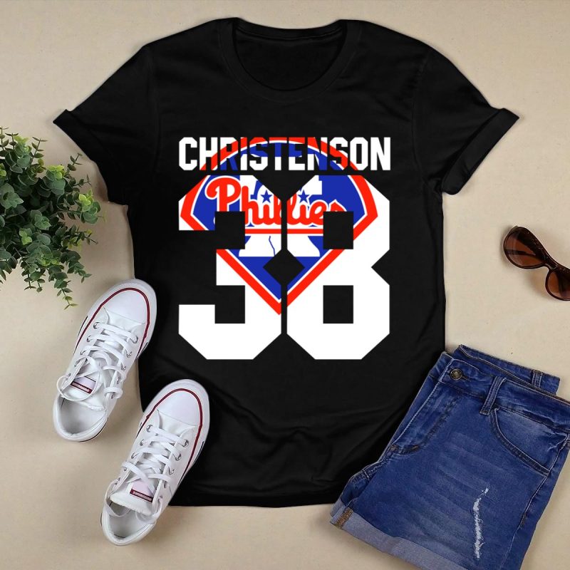 Vintage 1981 Philadelphia Phillies Christenson 38 Baseball T-Shirt for Fans - Image 5