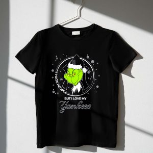 Grinch I Hate People But Love My Yankees Christmas T-Shirt