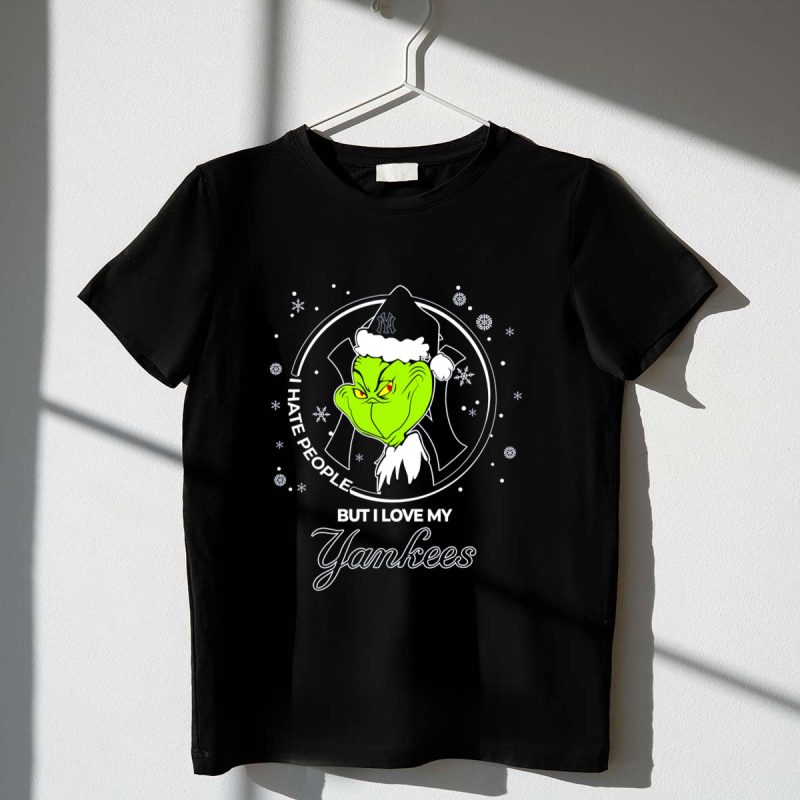 Christmas Grinch I Hate People But I Love My Yankees T Shirt t shirt 1 1
