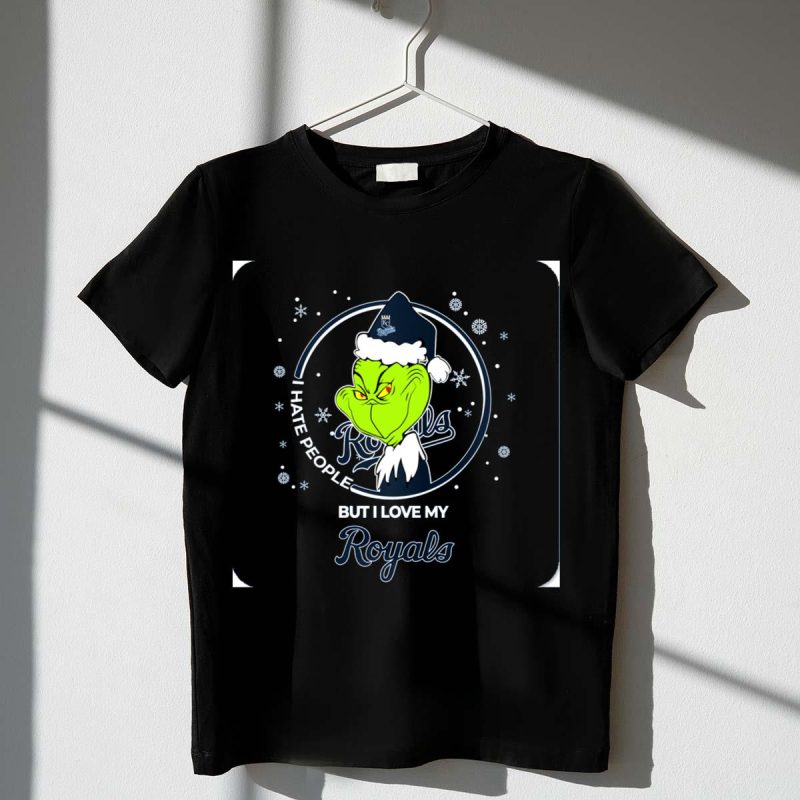Christmas Grinch Santa I Hate People But I Love My Kansas City Royals T Shirt t shirt 1 1