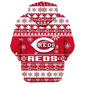 Christmas Cincinnati Reds Baby Yoda All Over Print Hoodie