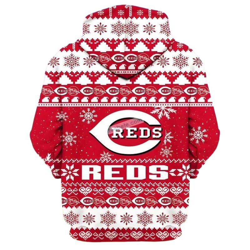 Christmas cincinnati reds baby yoda 2 All Over Print Hoodie