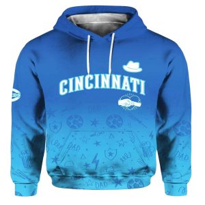 Cincinnat Reds Dad And Sons Happy Father Day All Over Print Hoodie