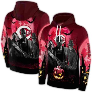 Cincinnati Reds Horror Halloween Vibes All-Over Print Hoodie For Fans