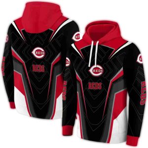 Cincinnati Reds Futuristic Pattern All-Over Print Hoodie For Fans