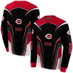 Cincinnati Reds Futuristic Pattern All-Over Print Sweatshirt For Fans