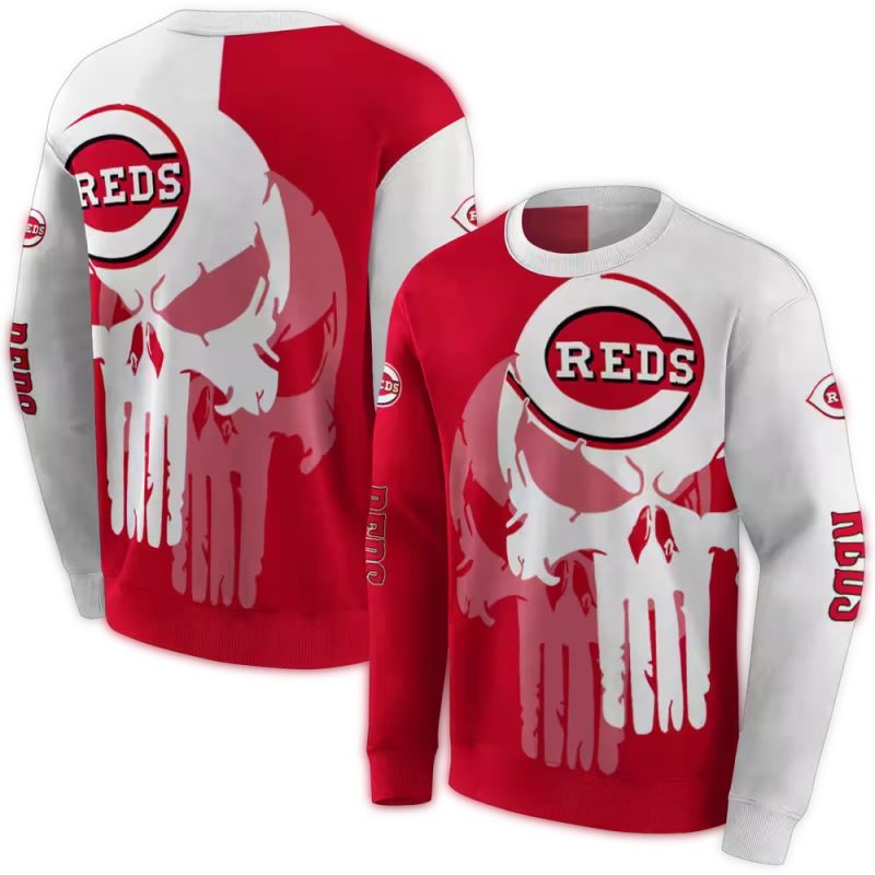 Cincinnati Reds Graphic Punisher AOP Sweatshirt 1