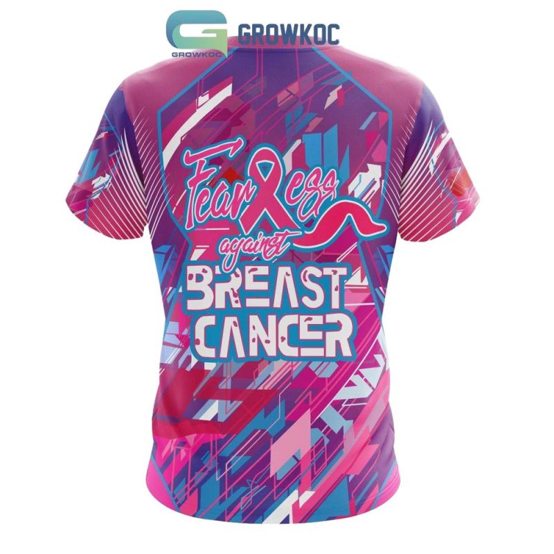 Cincinnati Reds Pink I Can Fearless Breast Cancer Awareness T-Shirt - Image 2