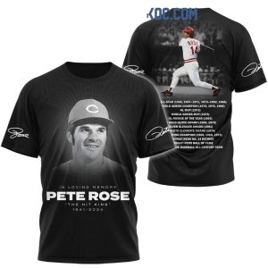 Cincinnati Reds Peter Rose The Hit King 1941-2024 All Over Print T-Shirt