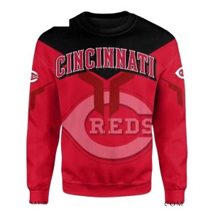 Cincinnati Reds Logo Red and Black Ugly Sweater