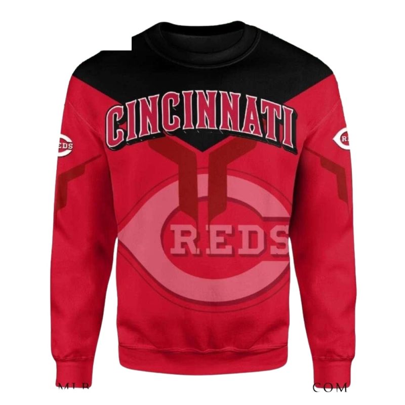 Cincinnati Reds Logo Red and Black Ugly Sweater