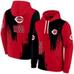 Cincinnati Reds Splatter Print All-Over Hoodie For Fans