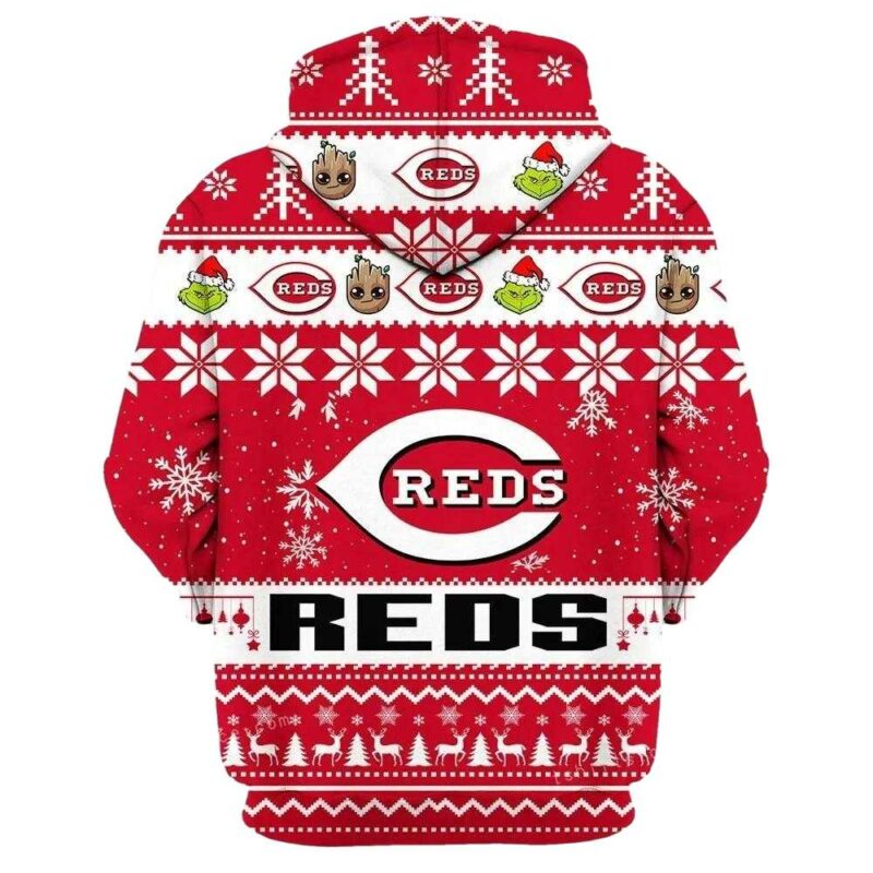 Cincinnati reds baby groot and grinch best friends 3d hoodie 3.jpg