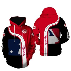 Cincinnati Reds Baseball Red And Black All Over Print Hoodie