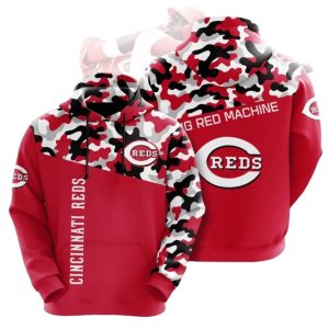 Cincinnati Reds Camo All Over Print Hoodie