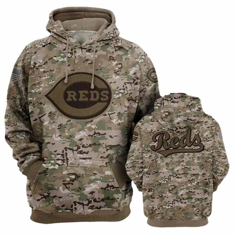 Cincinnati reds camouflage veteran 1