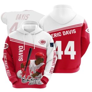 Cincinnati Reds Eric Davis Signature All Over Print Hoodie