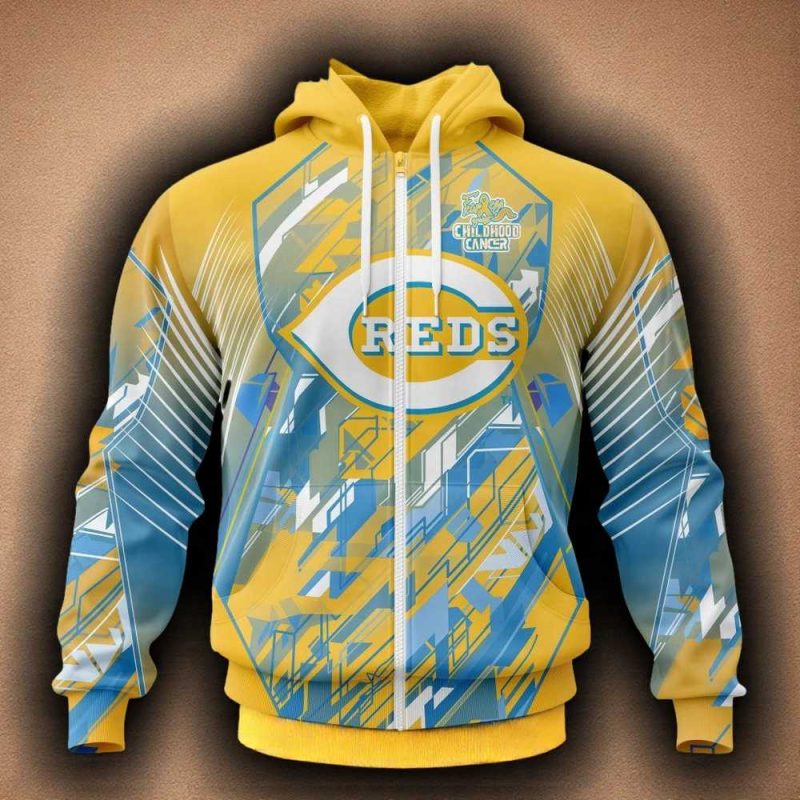 Cincinnati reds fearless against childhood cancers 2 All Over Print Hoodie