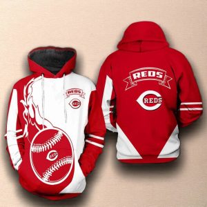 Cincinnati Reds Fireball All Over Print Hoodie
