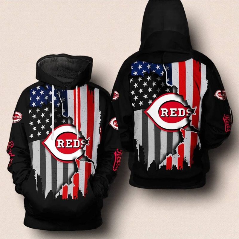 Cincinnati reds flag american scratch 1