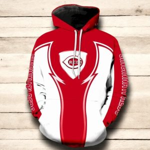 Cincinnati Reds Logo All Over Print Hoodie