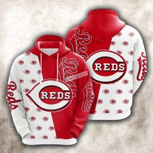 Cincinnati Reds Many Logo Pattern All Over Print Hoodie