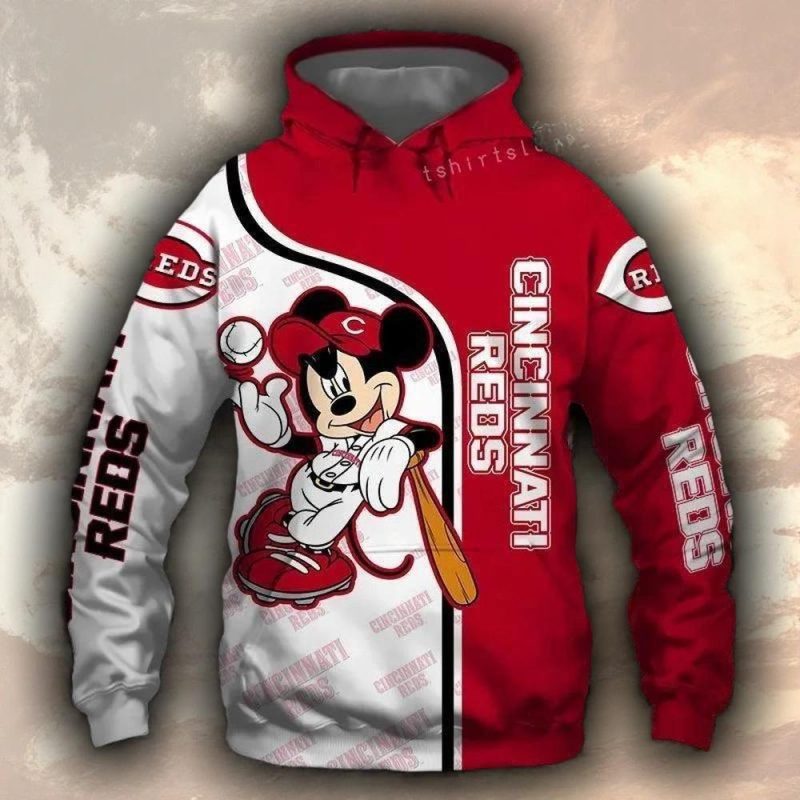 Cincinnati reds mickey mouse All Over Print Hoodie
