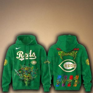 Cincinnati Reds Ninja Turtles 2025 All Over Print Hoodie
