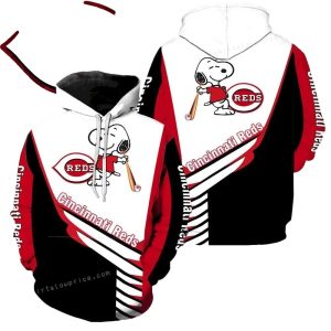 Cincinnati Reds Snoopy All Over Print Hoodie