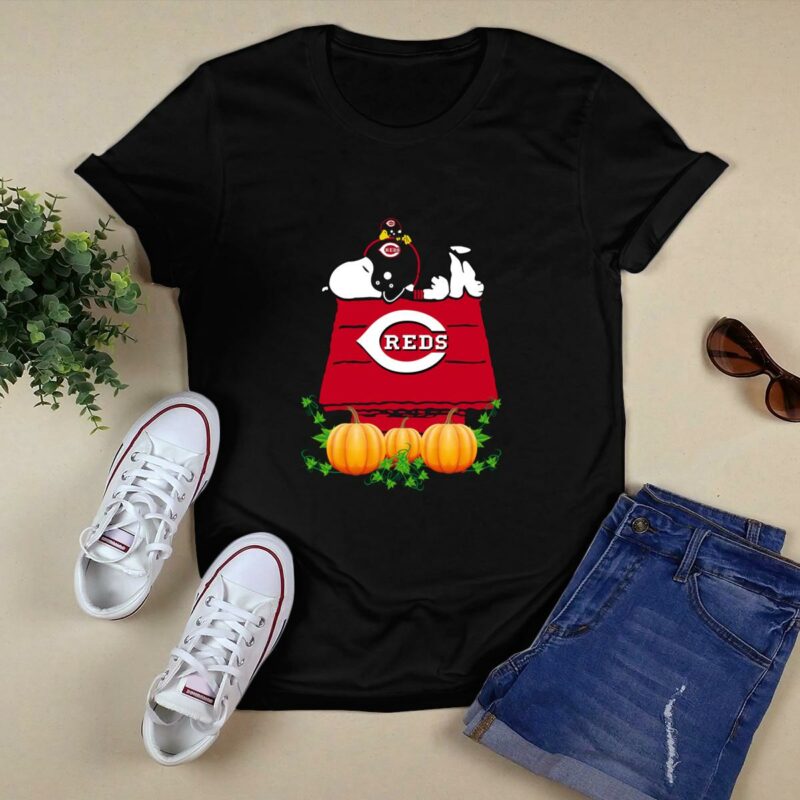 Cincinnati reds snoopy pumpkin house shirt t shirt 0.jpg
