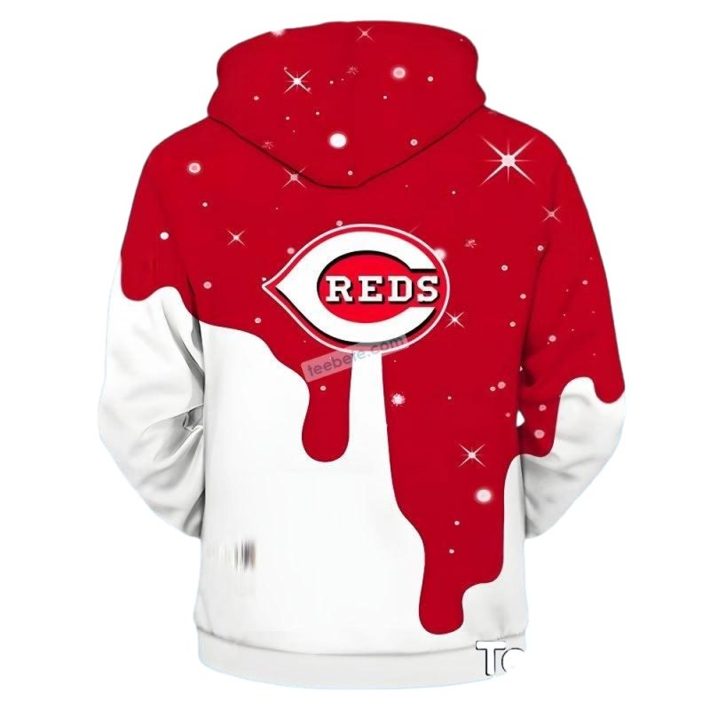 Cincinnati reds snow christmas 2 All Over Print Hoodie