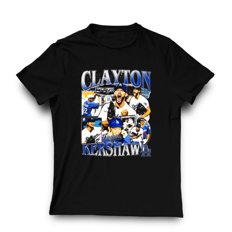 Vintage Clayton Kershaw LA Dodgers T-Shirt for Baseball Fans - Image 3
